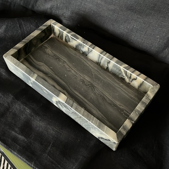 Grey Black Marble Stone Tray - Picture 9 of 9